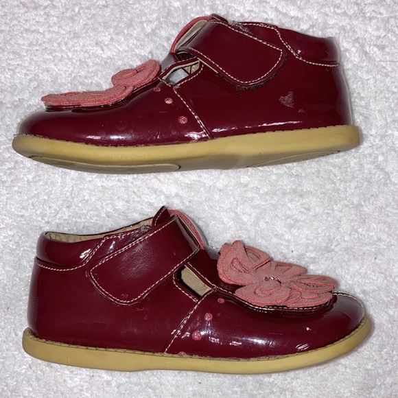Livie & Luca patent leather suede blossom tee strap shoes size 9 - Picture 5 of 7